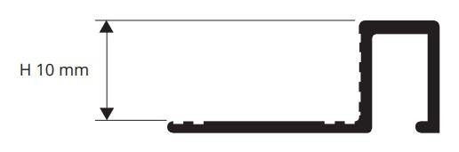 Латунный профиль П-образный  10 мм Progress PRFOS 10 латунь шлифованная 2,7 м