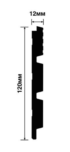 Декоративная панель 120х12 мм Hiwood LV124 GN68 под дерево 2,7 м