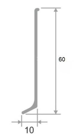 Соединитель ПВХ для плинтуса Евротрим L-60 черный