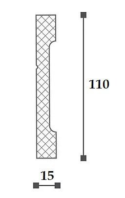 Напольный плинтус NMC Floorstyl Essenza FD2 110х15 200 см