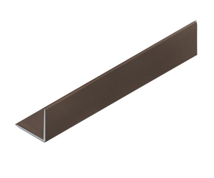 Уголок 20х20 мм алюминиевый NEEXY PV63-10 MB коричневый матовый 2.7 м
