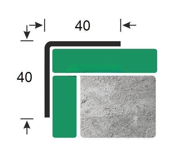 Равнополочный уголок стальной ПБ 40х40 прямой шлифованный 2.7 м AISI 430