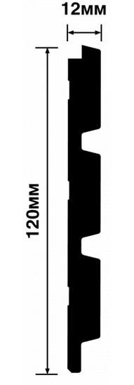 Отделочная панель 120х12 мм Hiwood LV124 BR417 под дерево 2,7м
