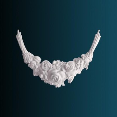 Декоративный орнамент Перфект G2056 305х464х54 мм белый полиуретан