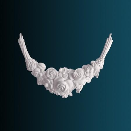 Декоративный орнамент Перфект G2056 305х464х54 мм белый полиуретан