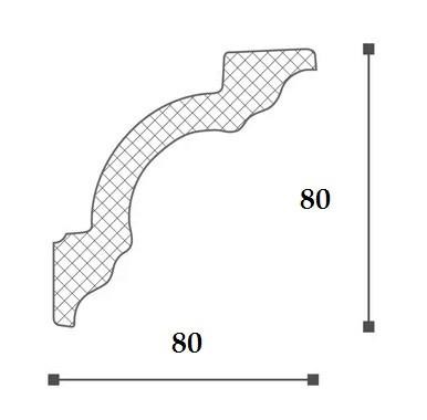 Потолочный плинтус NMC Nomastyl А1 80х80 200 см