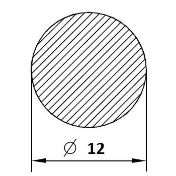 Алюминиевый пруток круглый 12 мм 3 м