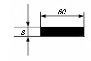 Алюминиевая полоса 8х80 мм 3 м