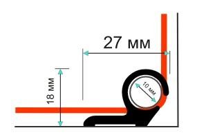 Ковродержатель Серебро матовое 1,6 м