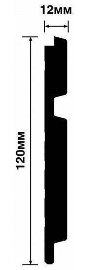 Отделочная панель 120х12 мм Hiwood LV133 BR417K под дерево 2,7м