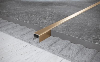 Стальной П-профиль 8х8 мм FU 8 GS золото сатинированное 2,7 м