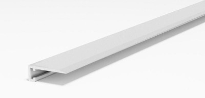 Алюминиевый напольный микроплинтус 6.5х16.2 мм ПО-189-35 белый муар 2.7 м