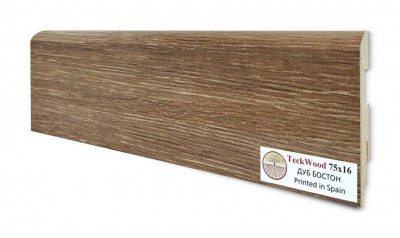 Плинтус для пола 75х16 мм Teckwood Дуб Бостон цветной МДФ 2.15 м