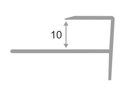 Профиль F-образный гибкий из алюминия ПФ-10 Серебро матовое 2,7 м