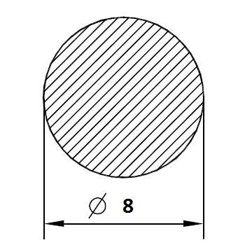 Алюминиевый пруток круглый 8 мм 3 м