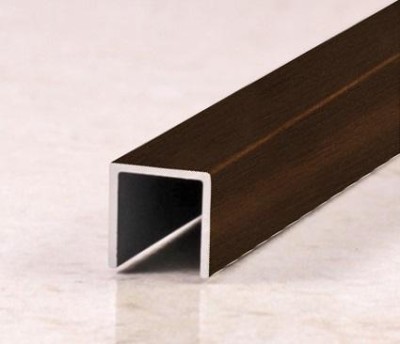 П-образный профиль алюминиевый 10х10 мм П-10х10  Бронза глянцевая браш 2,7 м