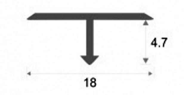 Алюминиевый Т-профиль ПТ-18/5 Черный матовый 2,7 м