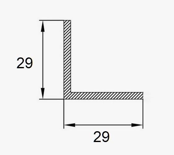 Алюминиевый уголок 29х29 мм ПБ29х29х1 золото люкс 3 м