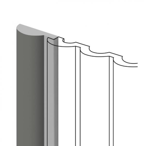Финишный молдинг для панелей HiWood LF140A GR17 серый 12х36 мм 2,7 м