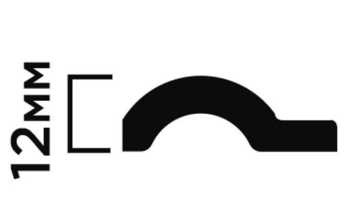 Финишный молдинг для панелей HiWood LF140A GR17 серый 12х36 мм 2,7 м