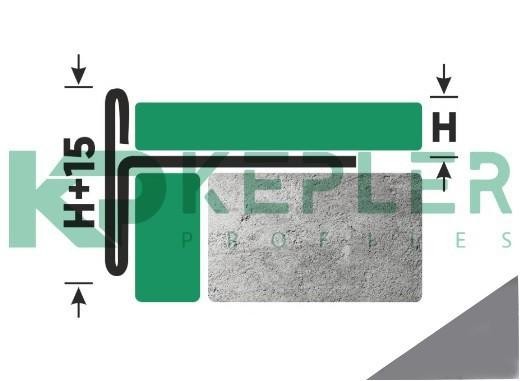 Торцевой Т-профиль стальной закладной 10 мм FFT 10 P полированная сталь 2,7 м