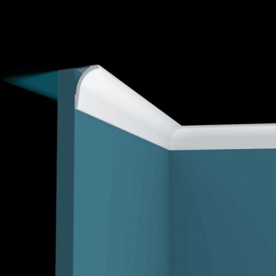 Потолочный плинтус Перфект Плюс P153 белый ударопрочный полимер 60х41 2 м