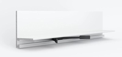 Алюминиевый напольный микроплинтус 25.8х16.2 мм ПО-190-35 белый муар 2.7 м