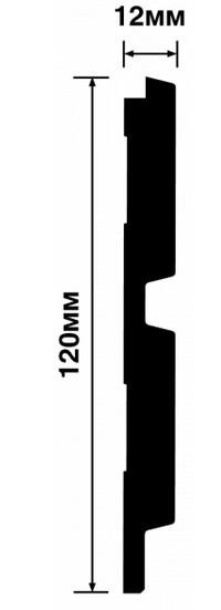 Отделочная панель 120х12 мм Hiwood LV123N NP белый 2,7м