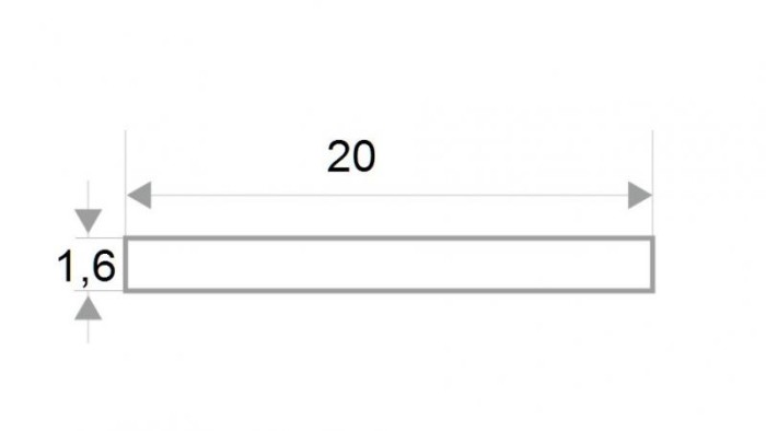 Алюминиевая полоса 20 мм графит муар 1,6 мм толщина полосы 2,5м