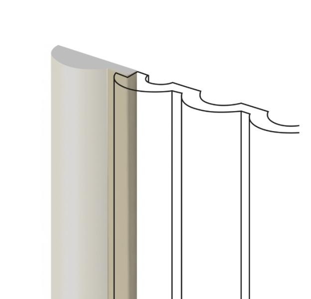 Финишный молдинг для панелей HiWood LF140A IV123 бежевый 12х36 мм 2,7 м