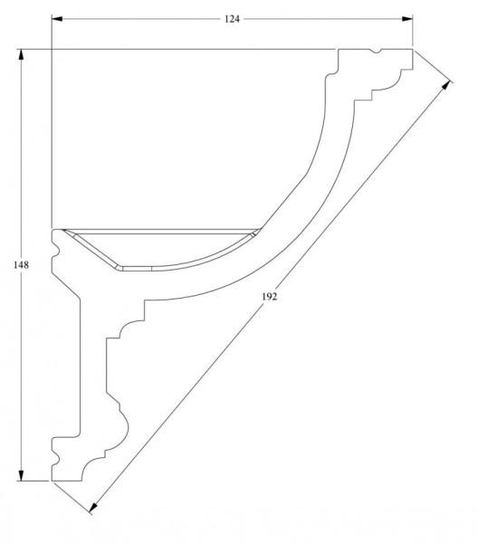 Потолочный плинтус Orac Decor Purotouch C901 2 м