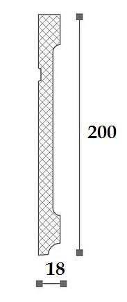 Напольный плинтус NMC Floorstyl FD20 200х18 200 см