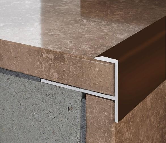 Профиль F-образный гибкий из алюминия ПФ-10 Бронза матовая 2,7 м