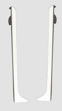 Заглушки металлические для плинтуса ПТ-79/10 М окончание белый (кмп)