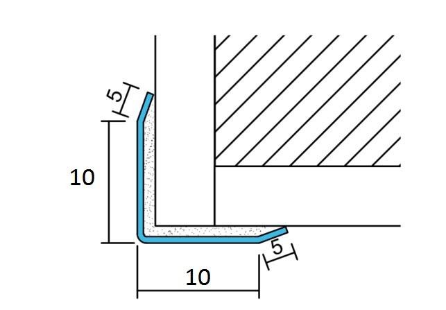 Уголок из нержавеющей стали 10х10 мм SAO12-10W SG Серебро глянец 2,7 м