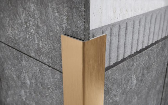 Уголок из нержавеющей стали 90х90 FL90GM Золото сатинированное 3 м