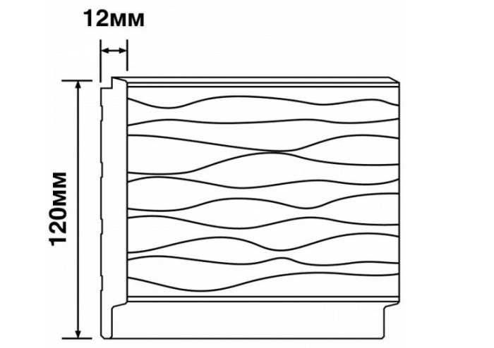 Отделочная панель 120х12 мм Hiwood LV127W NP белый 2,7м