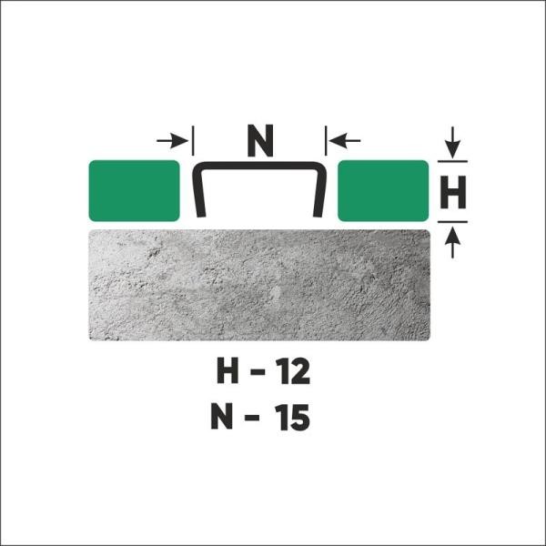 Стальной П-профиль 12х15 мм FUB 12х15 GS золото сатинированное 2,7 м
