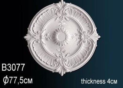 Потолочная розетка Перфект B3077 778 мм белый полиуретан