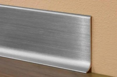 Плинтус для пола из алюминия 150х10 мм ПЛ-150-00 Алюминий 3 м