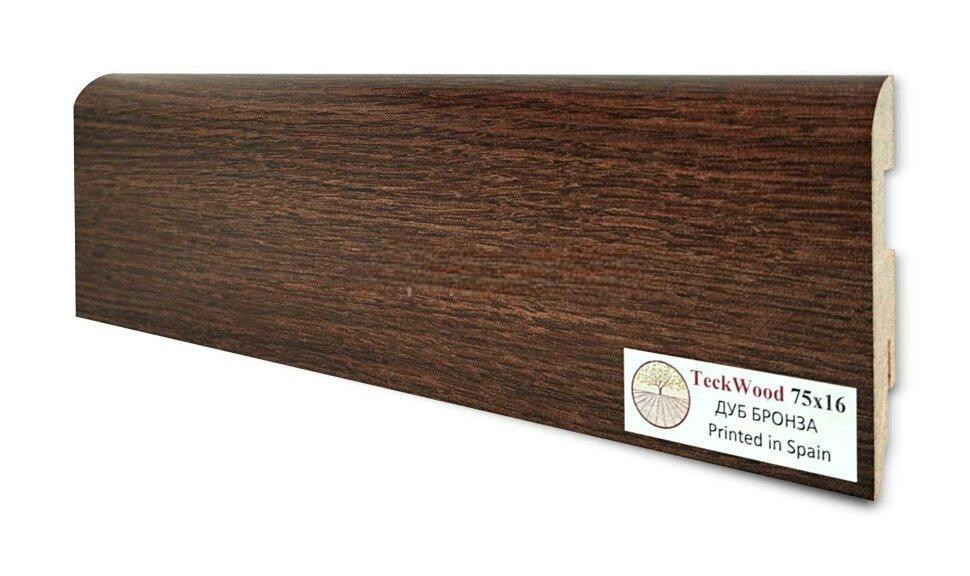 Плинтус для пола 75х16 мм Teckwood Дуб Бронза цветной МДФ 2.15 м