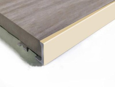 Алюминиевый профиль L-образный 10 мм ПО-Г10 Слоновая кость 2,7 м