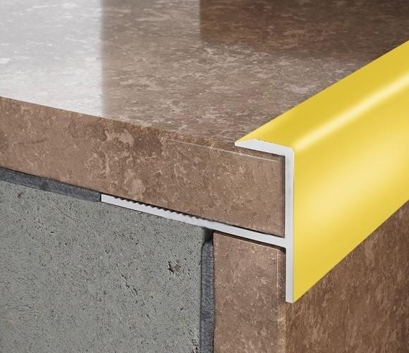 Профиль F-образный гибкий из алюминия ПФ-10 Золото глянец 2,7 м