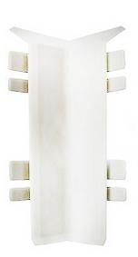 Уголок внутренний металлический для плинтуса ПТ-79/10 М уголок внутренний белый