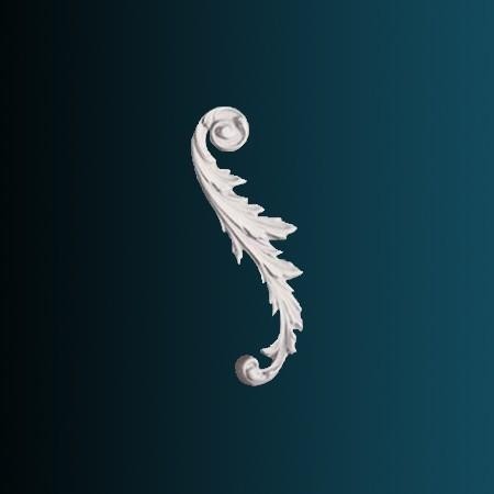 Декоративный орнамент Перфект G2352R 222х70х15 мм белый полиуретан