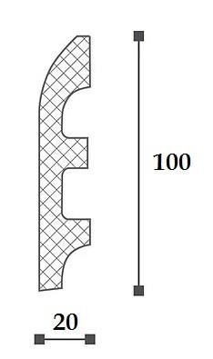 Напольный плинтус NMC Floorstyl FL5 100х20 200 см