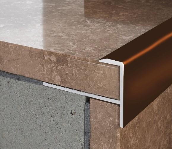 Профиль F-образный гибкий из алюминия ПФ-10 Бронза глянец 2,7 м