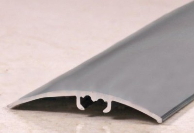 Разноуровневый алюминиевый порог 41 мм ПО-41 Серебро матовое 2,7 м