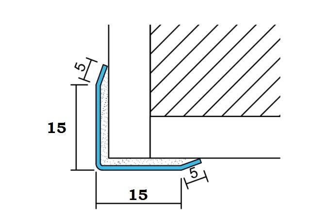 Уголок из нержавеющей стали 15х15 мм SAO12-15W SG Серебро глянец 2,7 м