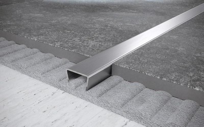 Стальной П-профиль 12х15 мм FUB 12х15 S сатинированная сталь 2,7 м